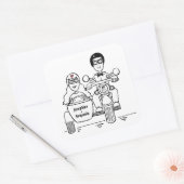Aangepaste motorfietsen voor weddenschappen vierkante sticker (Envelop)