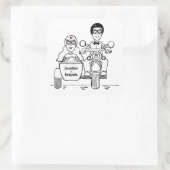 Aangepaste motorfietsen voor weddenschappen vierkante sticker (Tas)