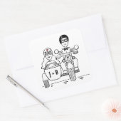 Aangepaste motorfietsen voor weddenschappen vierkante sticker (Envelop)