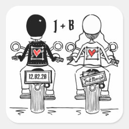 Aangepaste motorfietsen voor weddenschappen vierkante sticker