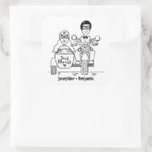 Aangepaste motorfietsen voor weddenschappen vierkante sticker (Tas)
