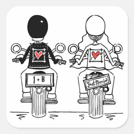 Aangepaste motorfietsen voor weddenschappen vierkante sticker (Voorkant)
