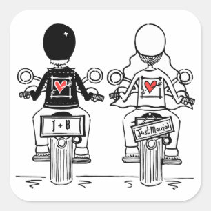 Aangepaste motorfietsen voor weddenschappen vierkante sticker