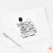 Aangepaste motorfietsen voor weddenschappen vierkante sticker (Envelop)