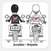 Aangepaste motorfietsen voor weddenschappen vierkante sticker (Voorkant)