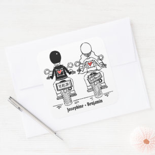 Aangepaste motorfietsen voor weddenschappen vierkante sticker