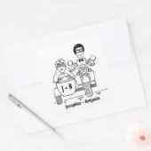Aangepaste motorfietsen voor weddenschappen vierkante sticker (Envelop)