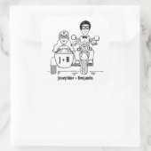 Aangepaste motorfietsen voor weddenschappen vierkante sticker (Tas)