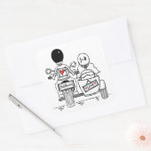 Aangepaste motorfietsen voor weddenschappen vierkante sticker (Envelop)