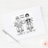 Aangepaste motorfietsen voor weddenschappen vierkante sticker (Envelop)