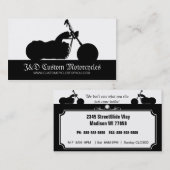 Aangepaste motorfietsen Winkelobjecten Visitekaart Visitekaartje (Voorkant / Achterkant)