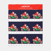 Aangepaste motorfietsfeestdag cadeauvlucht fleece deken (Voorkant)