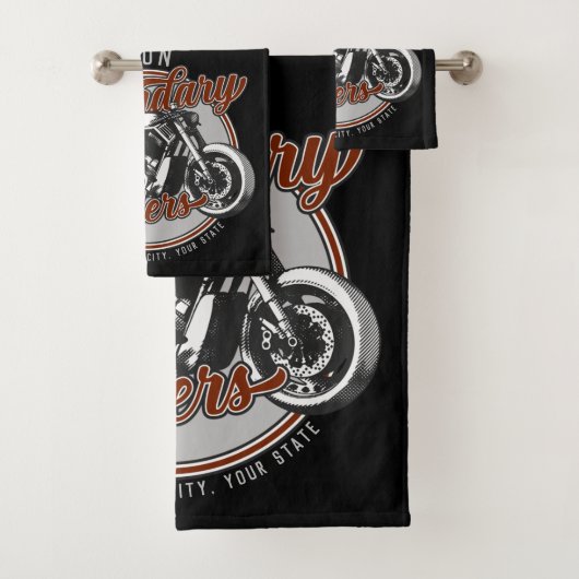 Aangepaste motorfietsLegendary Rider Biker NAAM Bad Handdoek (Insitu)