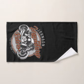 Aangepaste motorfietsLegendary Rider Biker NAAM Bad Handdoek (Handdoek)