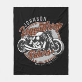 Aangepaste motorfietsLegendary Rider Biker NAAM Fleece Deken (Voorkant)