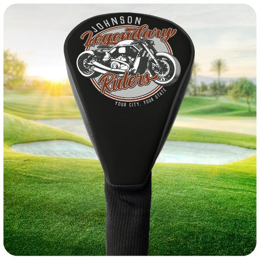 Aangepaste motorfietsLegendary Rider Biker NAAM Golfheadcover