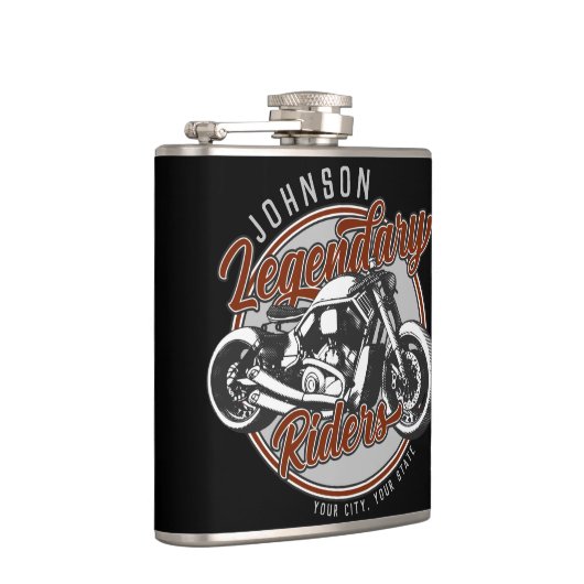 Aangepaste motorfietsLegendary Rider Biker NAAM Heupfles (Rechts)