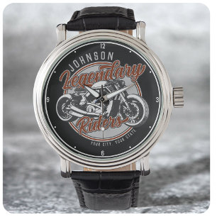 Aangepaste motorfietsLegendary Rider Biker NAAM Horloge