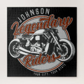 Aangepaste motorfietsLegendary Rider Biker NAAM Legpuzzel (Verticaal)
