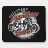 Aangepaste motorfietsLegendary Rider Biker NAAM Muismat (Voorkant)