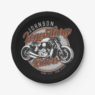 Aangepaste motorfietsLegendary Rider Biker NAAM Papieren Bordje