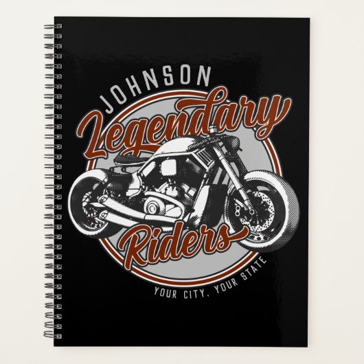 Aangepaste motorfietsLegendary Rider Biker NAAM Planner (Voorkant)