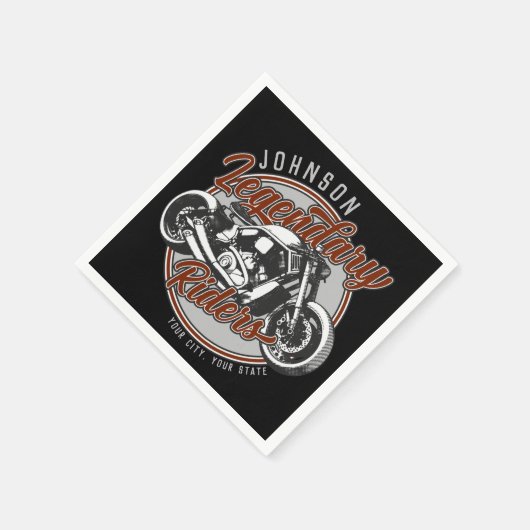 Aangepaste motorfietsLegendary Rider Biker NAAM Servet (Hoek)