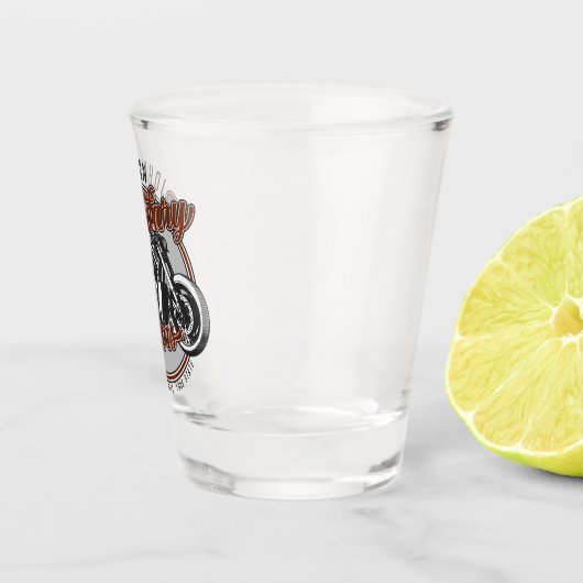 Aangepaste motorfietsLegendary Rider Biker NAAM Shot Glas (Rechts)