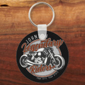 Aangepaste motorfietsLegendary Rider Biker NAAM Sleutelhanger (Voorkant)
