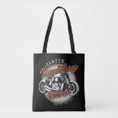 Aangepaste motorfietsLegendary Rider Biker NAAM Tote Bag (Voorkant)
