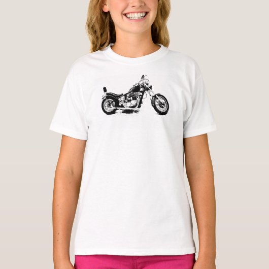 Aangepaste motorfietsritje t-shirt (Voorkant)
