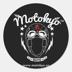 Aangepaste motorfietstickers ronde sticker
