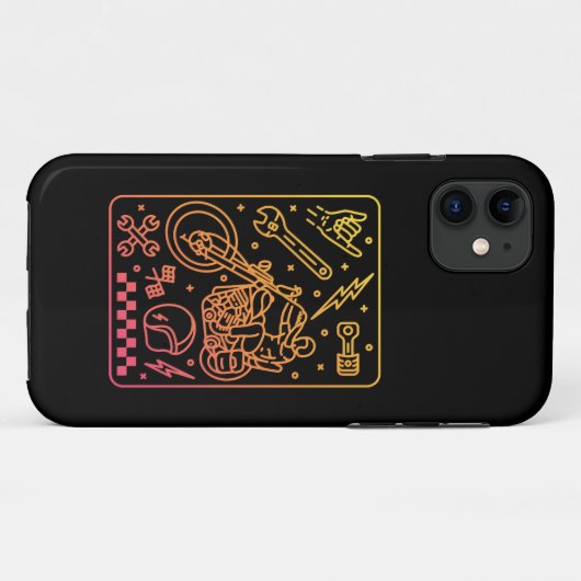 Aangepaste motorgarage 3 Case-Mate iPhone case (Achterkant (horizontaal))