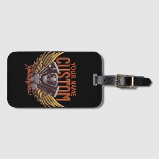 Aangepaste motorrijwielen Eagle Wings Biker Garage Bagagelabel (Voorkant (horizontaal))