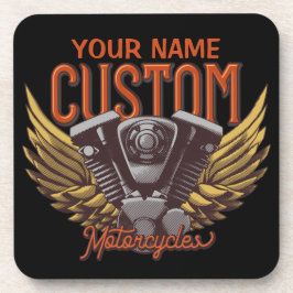 Aangepaste motorrijwielen Eagle Wings Biker Garage Bier Onderzetter
