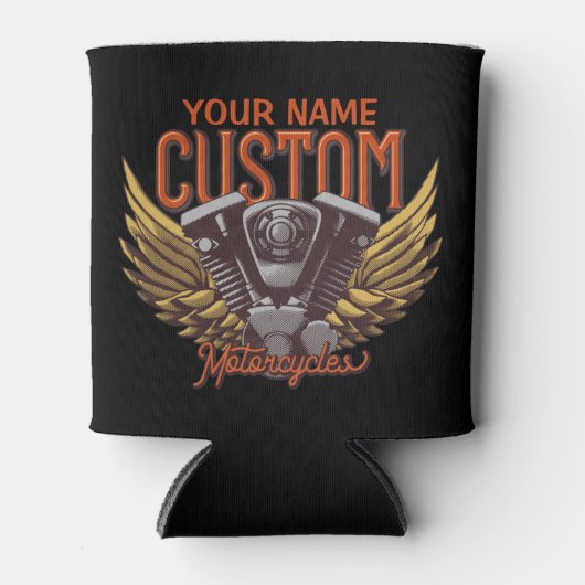 Aangepaste motorrijwielen Eagle Wings Biker Garage Blikjeskoeler (Voorkant)