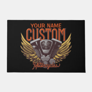 Aangepaste motorrijwielen Eagle Wings Biker Garage Deurmat