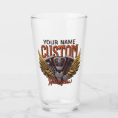 Aangepaste motorrijwielen Eagle Wings Biker Garage Glas (Voorkant)