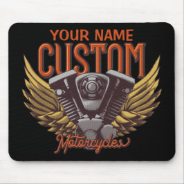 Aangepaste motorrijwielen Eagle Wings Biker Garage Muismat