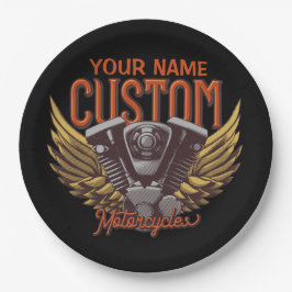 Aangepaste motorrijwielen Eagle Wings Biker Garage Papieren Bordje