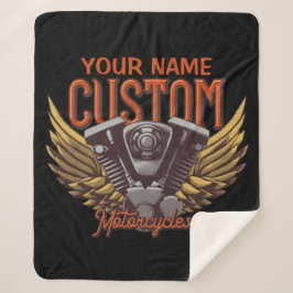 Aangepaste motorrijwielen Eagle Wings Biker Garage Sherpa Deken