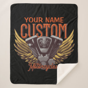 Aangepaste motorrijwielen Eagle Wings Biker Garage Sherpa Deken