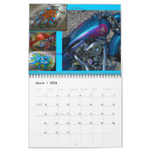 Aangepaste motorrijwielverf midi 12 maanden kalender (Mar 2026)