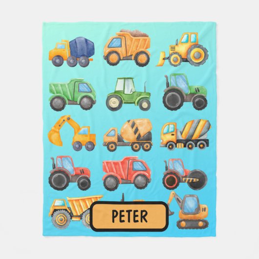 Aangepaste motorvoertuigbakken voor kabelbouwvoert fleece deken (Voorkant)