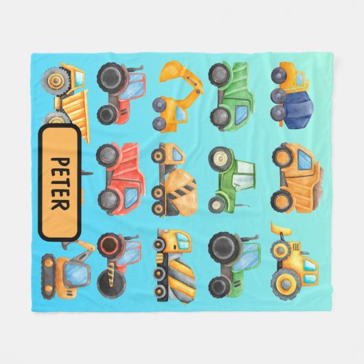 Aangepaste motorvoertuigbakken voor kabelbouwvoert fleece deken (Voorkant (Horizontaal))