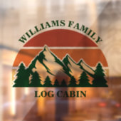 Aangepaste Mountain Log Cabin Forest Raamsticker (Vel 2)