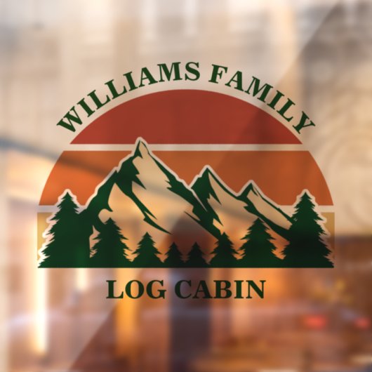 Aangepaste Mountain Log Cabin Forest Raamsticker (Vel 2)