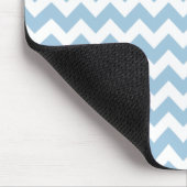 Aangepaste mousepad, blauwe en witte Chevrons Muismat (Hoek)