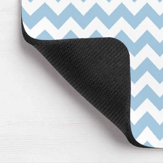 Aangepaste mousepad, blauwe en witte Chevrons Muismat (Hoek)