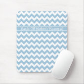 Aangepaste mousepad, blauwe en witte Chevrons Muismat (Met muis)